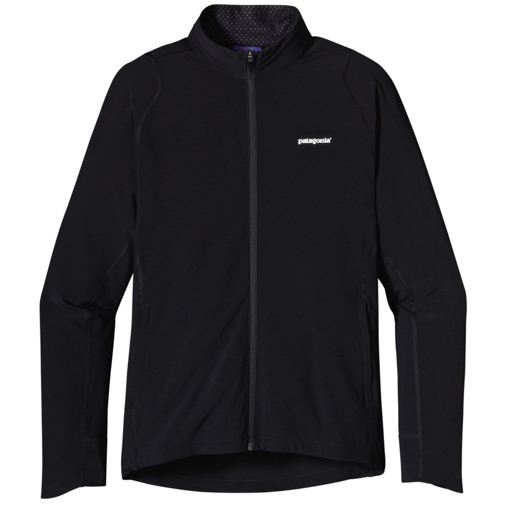 Patagonia Traverse Jacket Men's Black Lightweight Stretch Full Zip Logo Size S